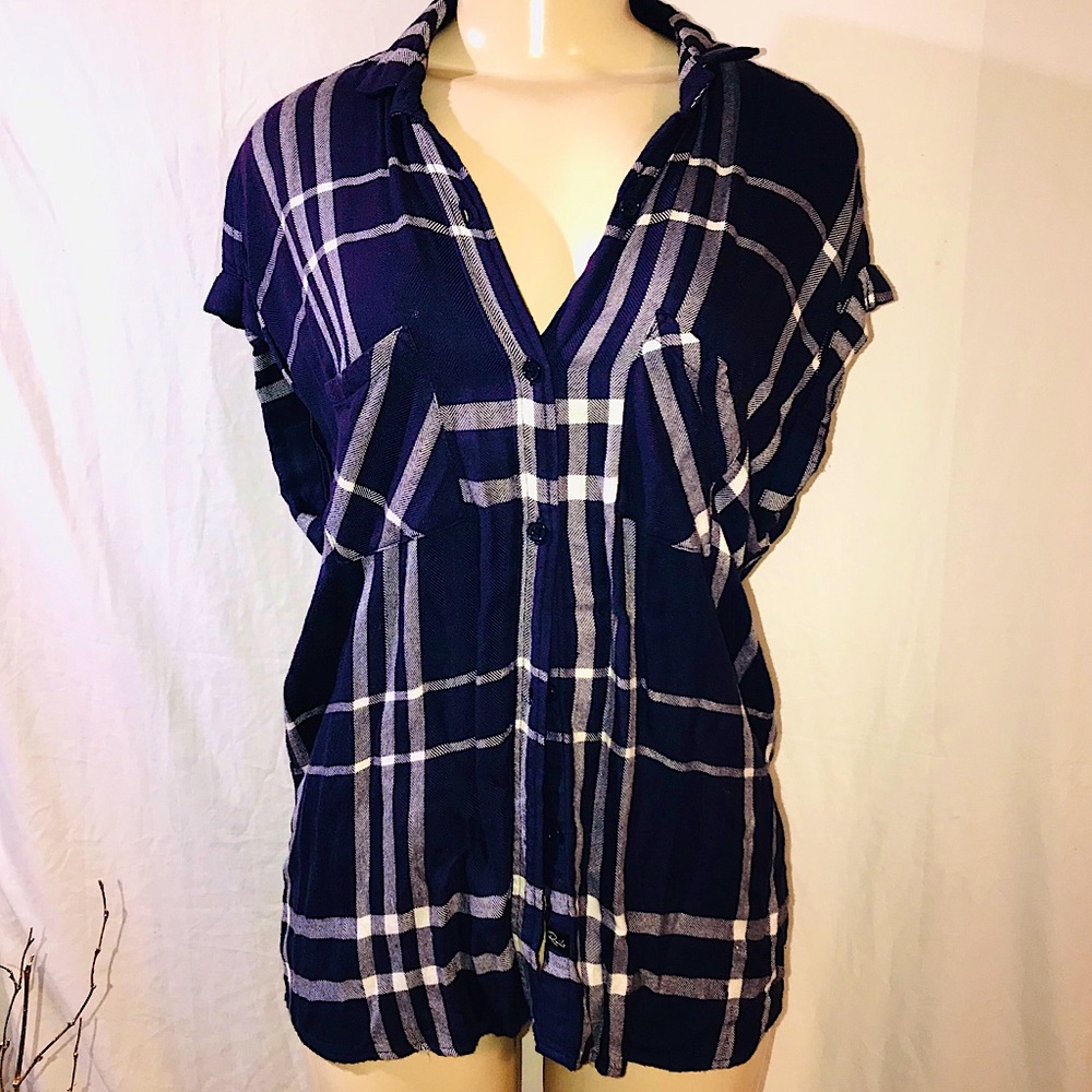 Rails Britt Button Down In Navy & White S - image 4